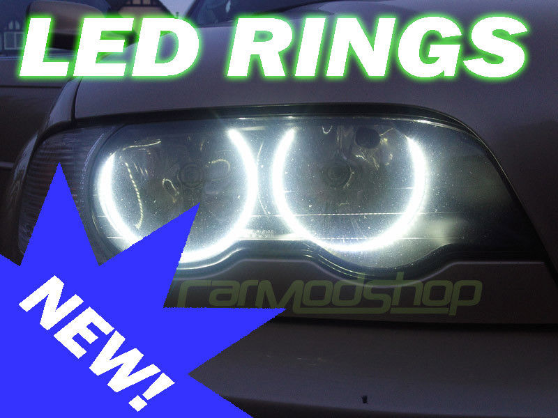 For Bmw 3 Series E46 Front Ccfl Angel Eye Halo Rings Set Kit 6000k Non