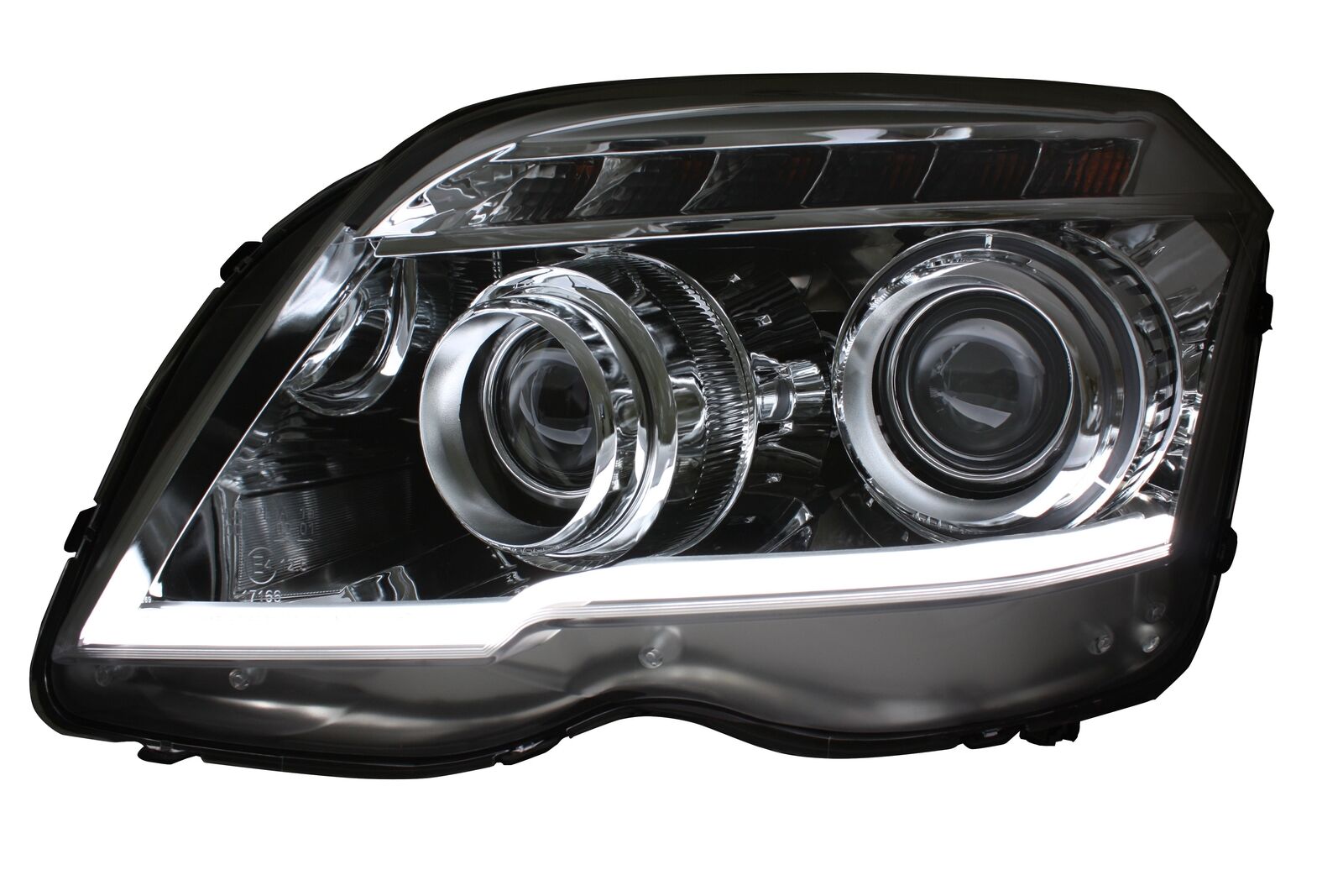 LHD Projector Headlights Lamps LED Lightbar DRL Chrome For Mercedes Glk ...