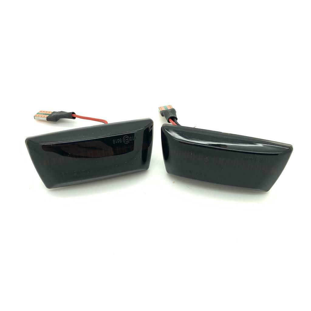 Pair LED Dynamic Sequential Smoked Black Side Repeaters Indicators