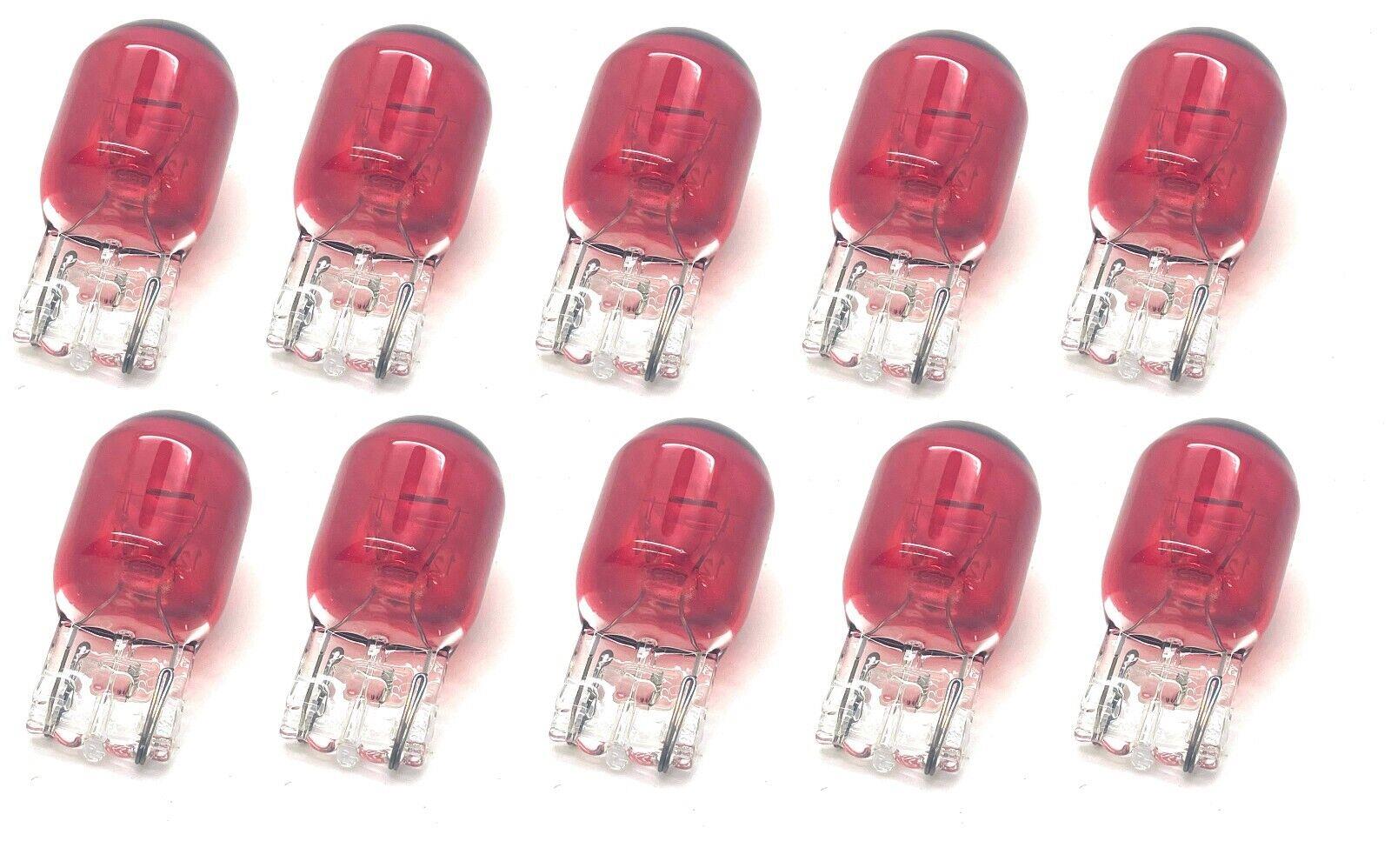 10 x 582 W21W Red bulb stop tail fog light 7440 582R T20 21w trade pack ...