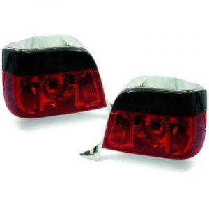 Back Rear Tail Lights Pair Set Clear Red Black BMW E36 Touring 90-99