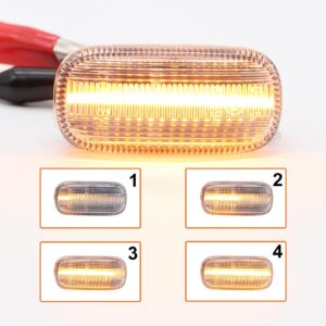 Dynamic LED side repeater indicator lights Clear For Honda Civic 2001-2005 Honda Civic CRX Del Sol 1991-07 Honda Jazz 2002-2008 Integra DC5 2002-2006 Honda City 2003-2008 Honda Stream 2002-2004 Honda HR-V 2001-2005 Honda CR-V 2001-2006 Honda Odyssey 2001-2005