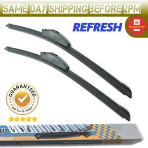 22/17 Inch Refresh Aero-D Flat Windscreen Wipers Blades Pair