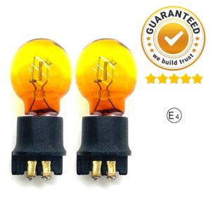 2 X 12V 24w PWY24W Amber Yellow bulbs indicator turn signal 12181 WP3.3X14.5/4
